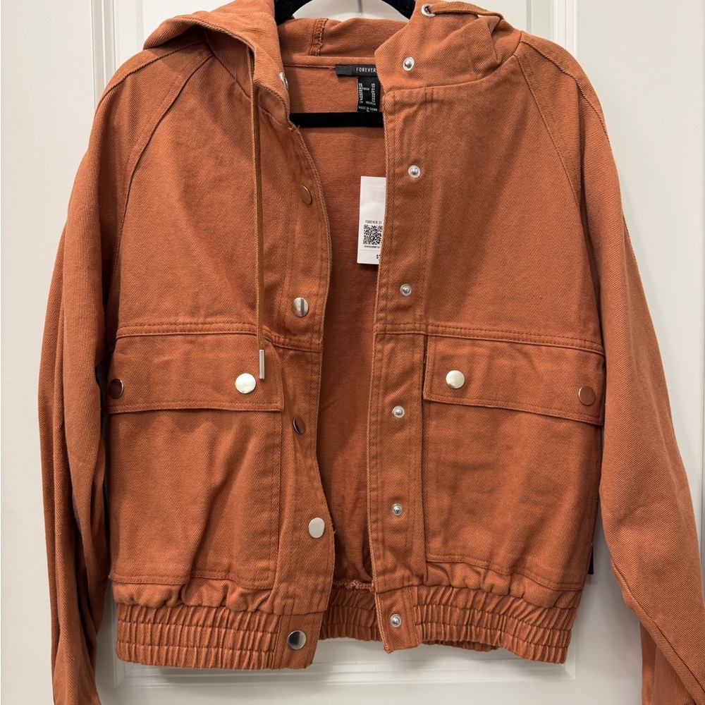 Forever 21 Terracotta Hooded Jacket